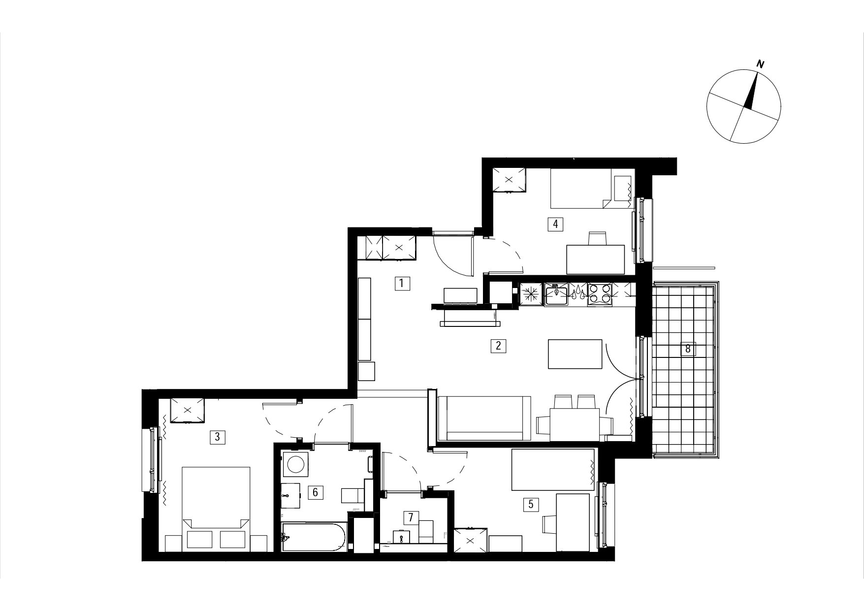 Plan mieszkania bez wymiarów